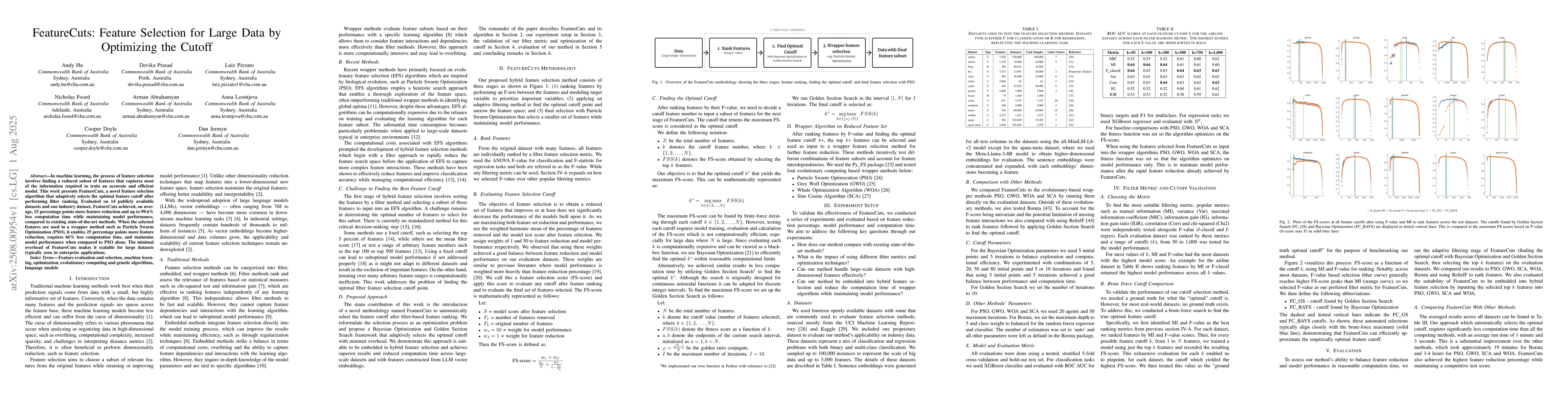 Thumbnail for FeatureCuts: Feature Selection for Large Data by Optimizing the Cutoff