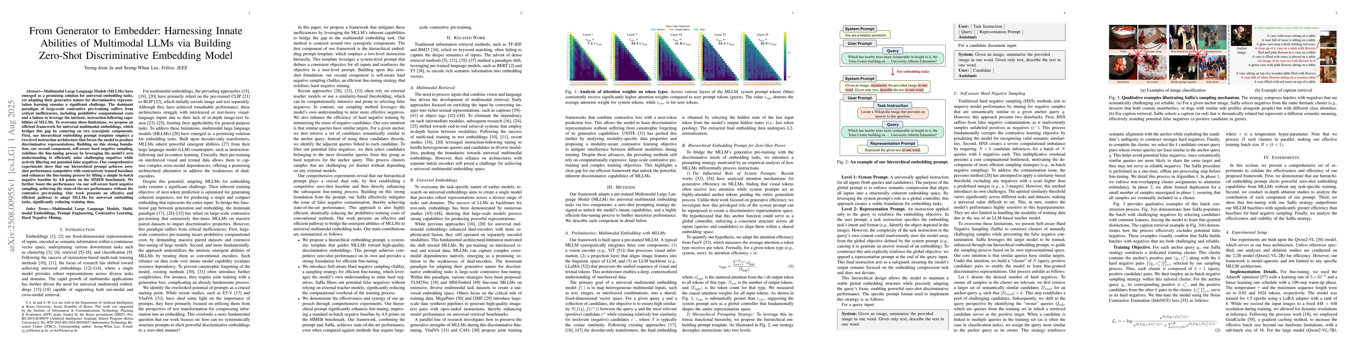 Thumbnail for From Generator to Embedder: Harnessing Innate Abilities of Multimodal
  LLMs via Building Zero-Shot Discriminative Embedding Model