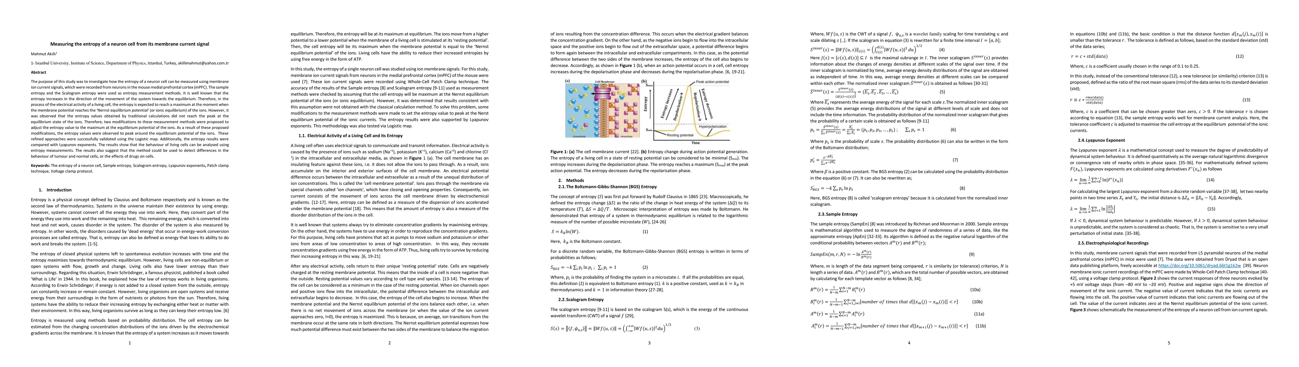 Thumbnail for Measuring the entropy of a neuron cell from its membrane current signal