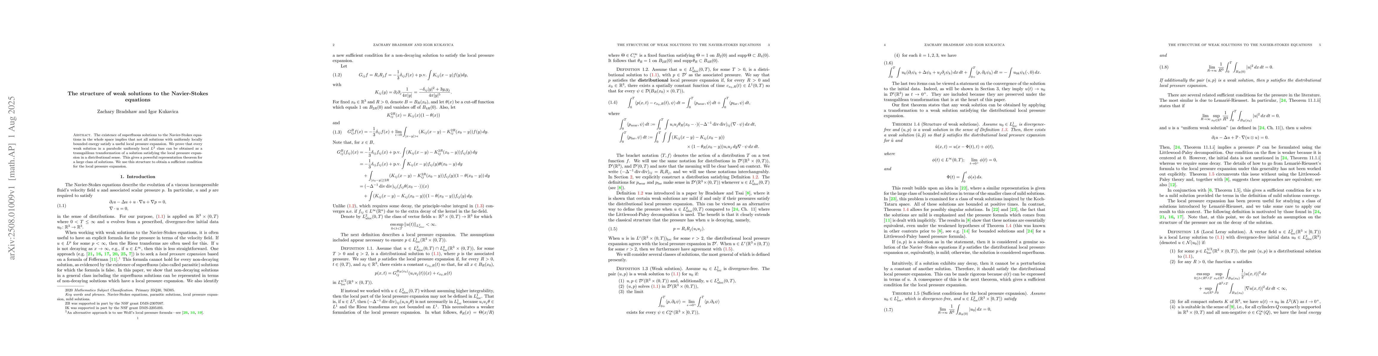 Thumbnail for The structure of weak solutions to the Navier-Stokes equations