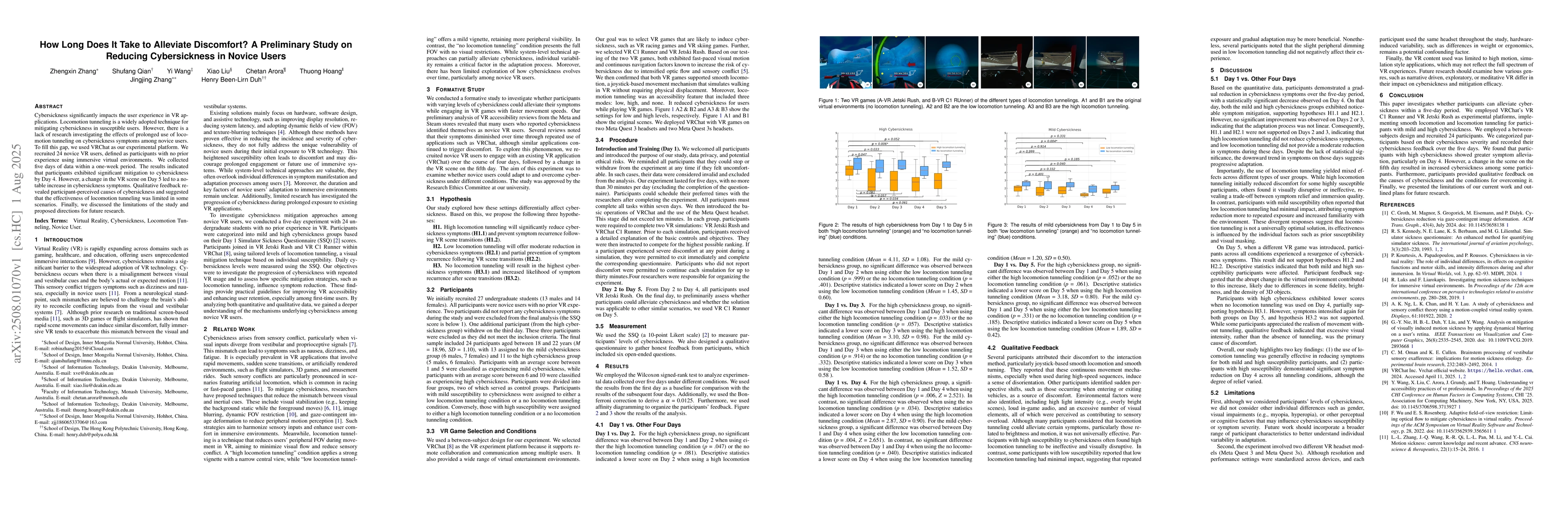 Thumbnail for How Long Does It Take to Alleviate Discomfort? A Preliminary Study on
  Reducing Cybersickness in Novice Users
