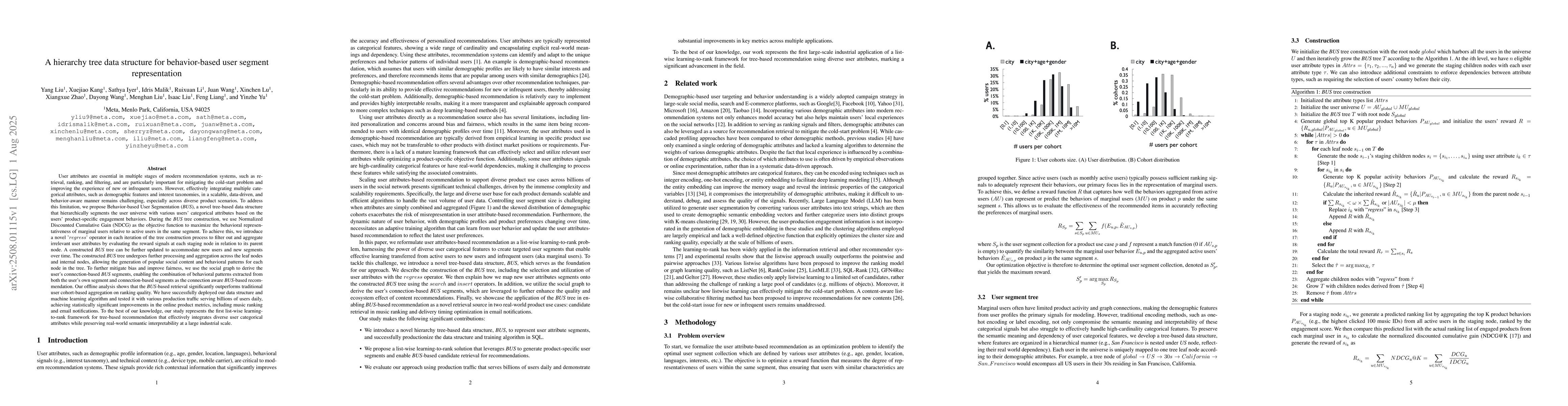 Thumbnail for A hierarchy tree data structure for behavior-based user segment
  representation