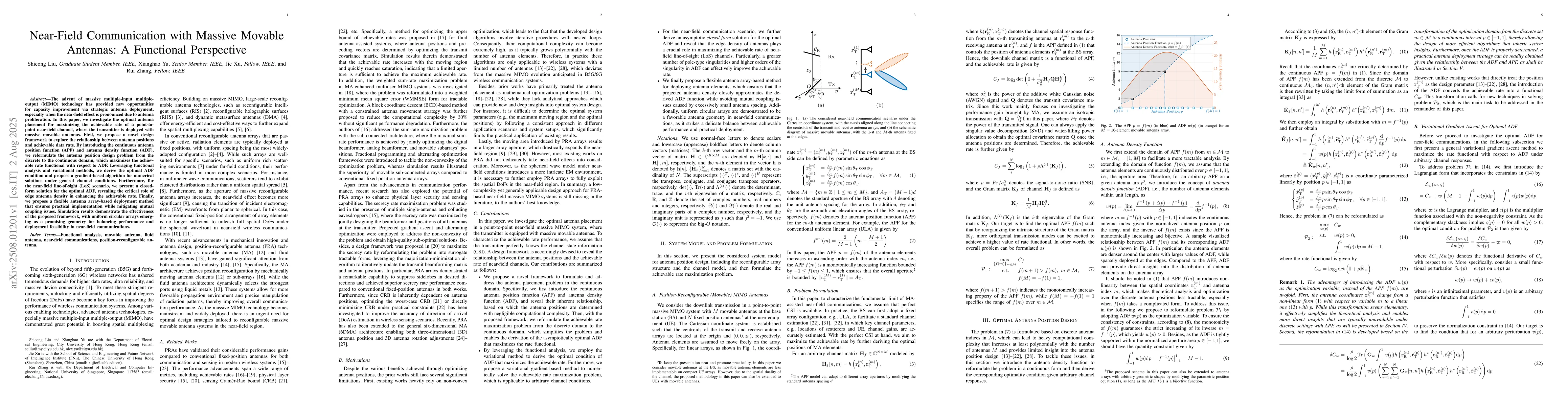 Thumbnail for Near-Field Communication with Massive Movable Antennas: A Functional
  Perspective