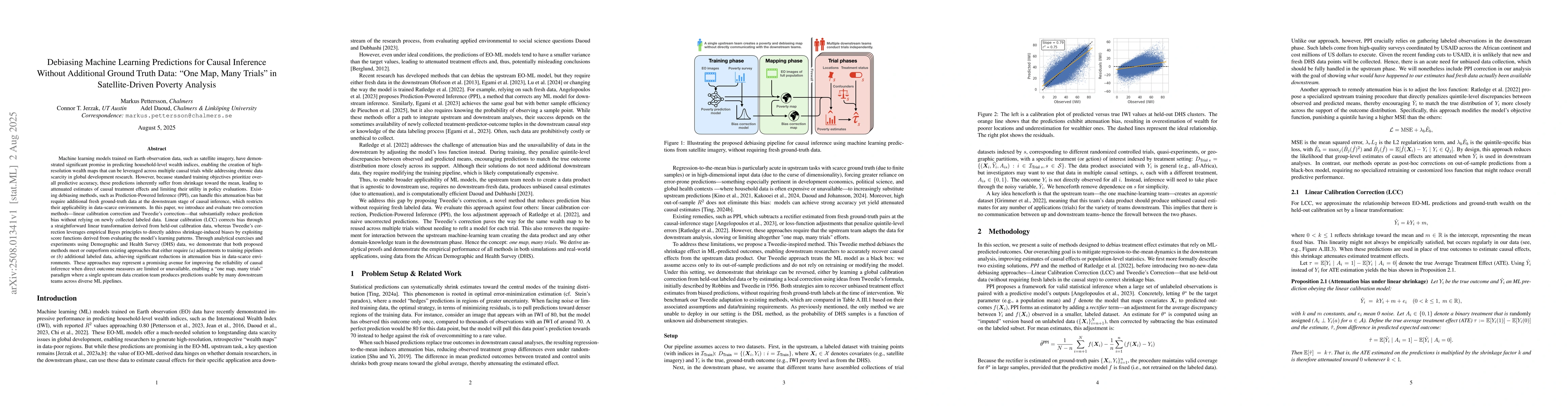 Thumbnail for Debiasing Machine Learning Predictions for Causal Inference Without
  Additional Ground Truth Data: "One Map, Many Trials" in Satellite-Driven
  Poverty Analysis