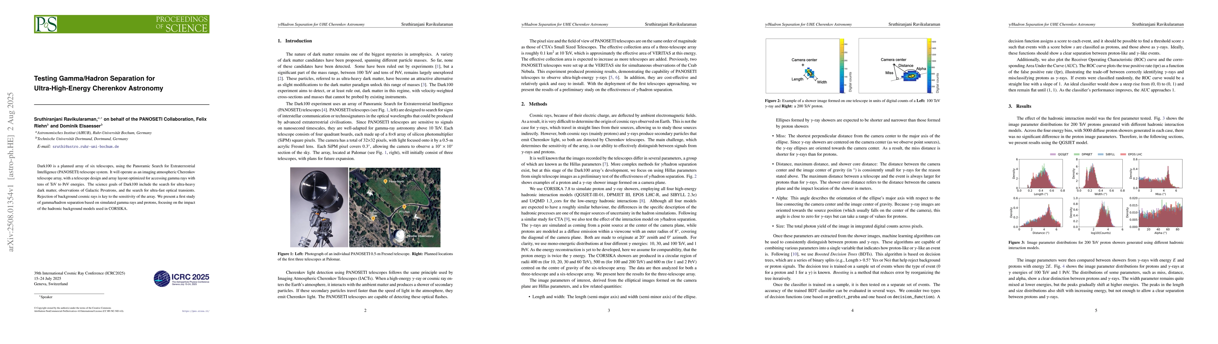 Thumbnail for Testing Gamma/Hadron Separation for Ultra-High-Energy Cherenkov
  Astronomy