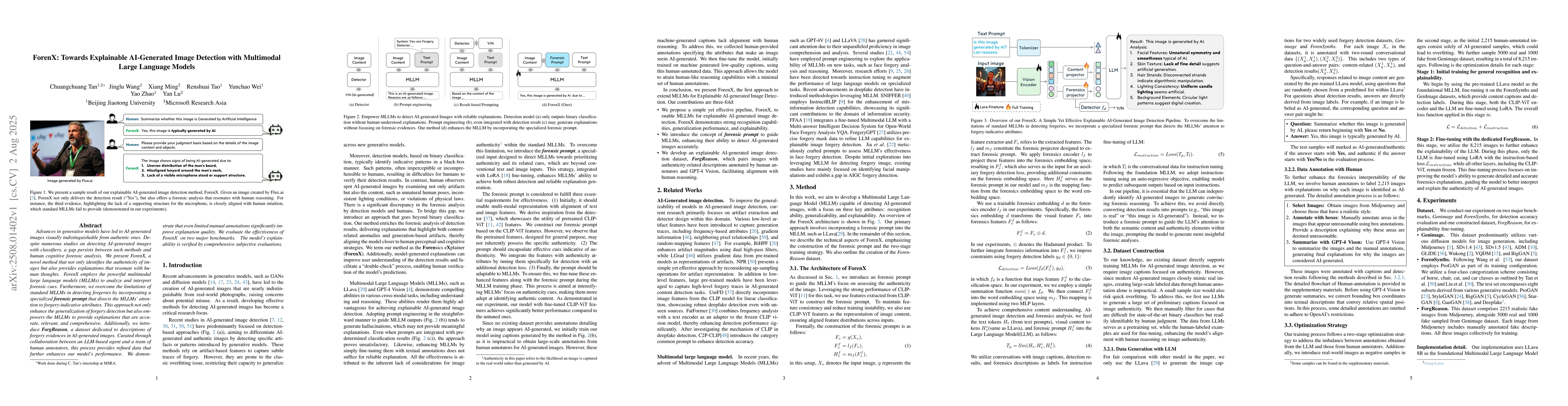 Thumbnail for ForenX: Towards Explainable AI-Generated Image Detection with Multimodal
  Large Language Models