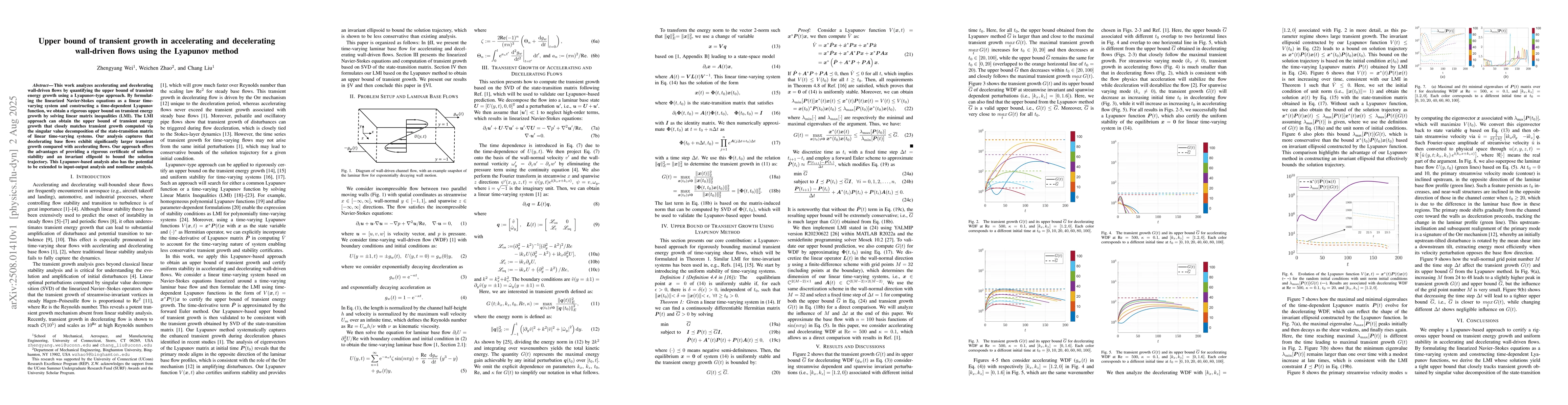 Thumbnail for Upper bound of transient growth in accelerating and decelerating
  wall-driven flows using the Lyapunov method