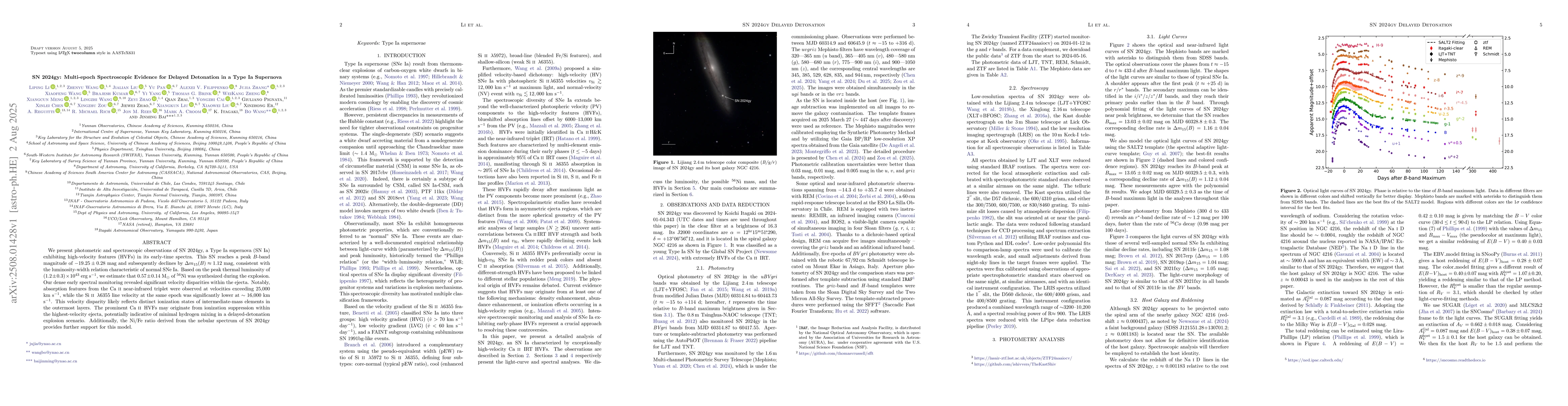 Thumbnail for SN 2024gy: Multi-epoch Spectroscopic Evidence for Delayed Detonation in
  a Type Ia Supernova
