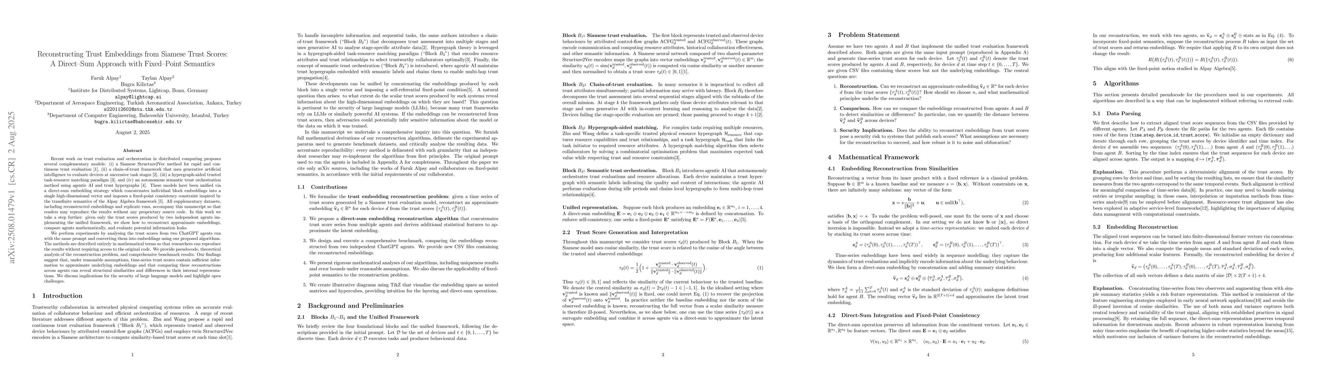 Thumbnail for Reconstructing Trust Embeddings from Siamese Trust Scores: A Direct-Sum
  Approach with Fixed-Point Semantics