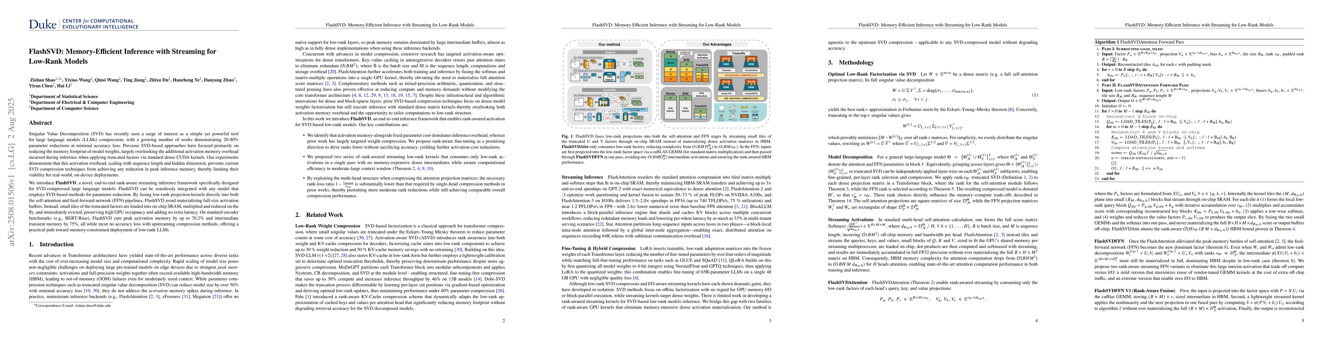 Thumbnail for FlashSVD: Memory-Efficient Inference with Streaming for Low-Rank Models