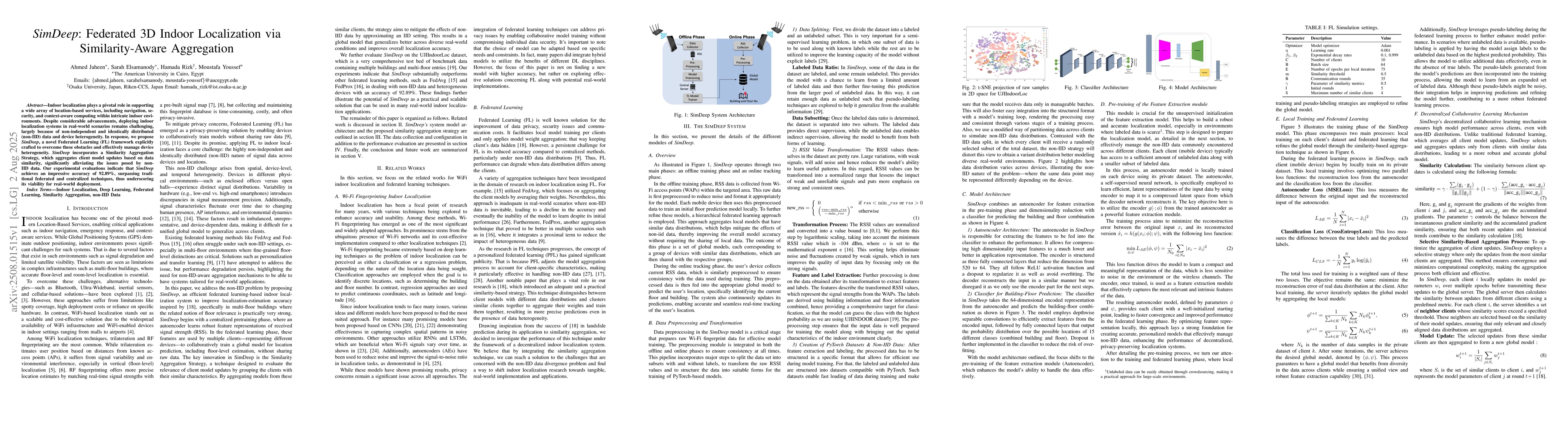 Thumbnail for SimDeep: Federated 3D Indoor Localization via Similarity-Aware
  Aggregation