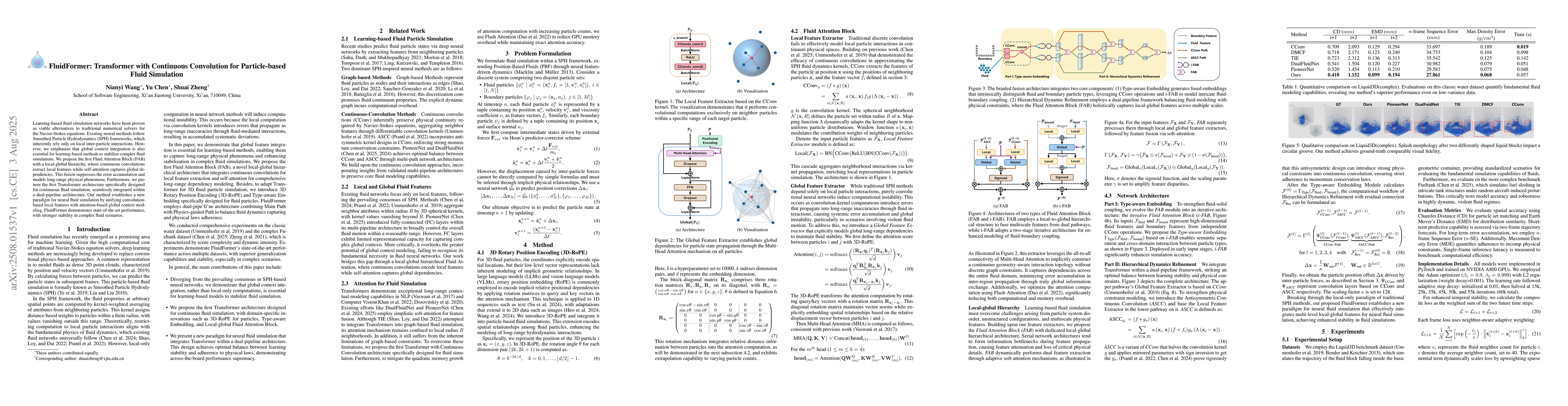 Thumbnail for FluidFormer: Transformer with Continuous Convolution for Particle-based
  Fluid Simulation