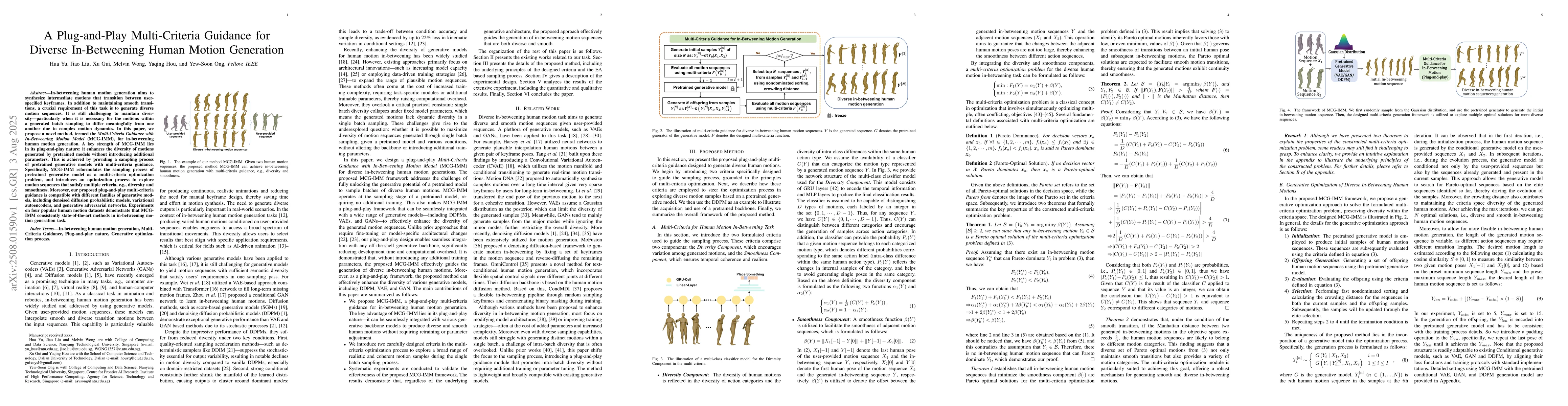 Thumbnail for A Plug-and-Play Multi-Criteria Guidance for Diverse In-Betweening Human
  Motion Generation
