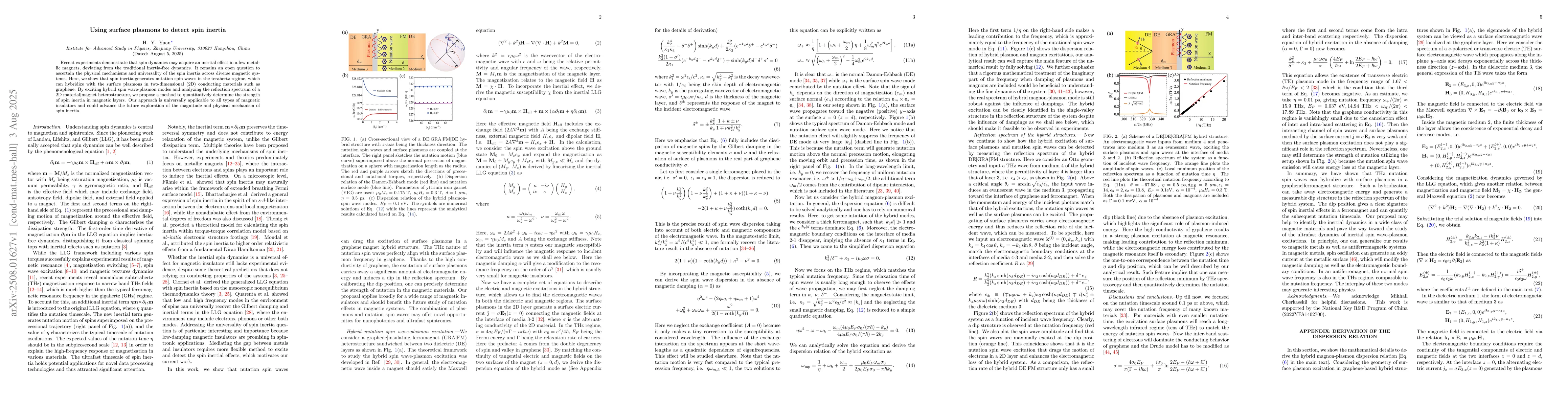 Thumbnail for Using surface plasmons to detect spin inertia