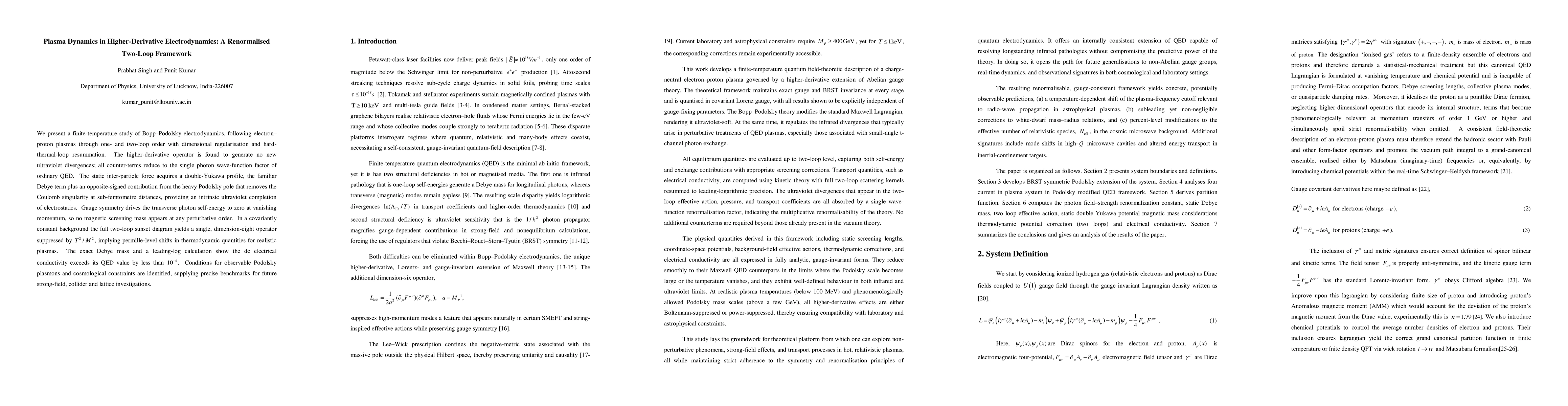 Thumbnail for Plasma Dynamics in Higher-Derivative Electrodynamics: A Renormalised
  Two-Loop Framework