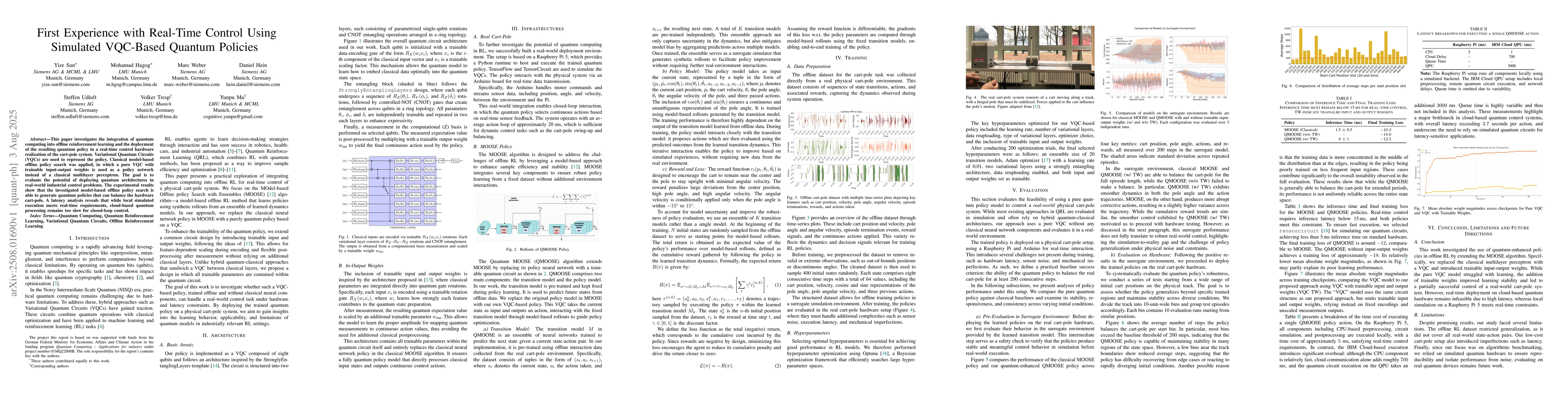 Thumbnail for First Experience with Real-Time Control Using Simulated VQC-Based
  Quantum Policies