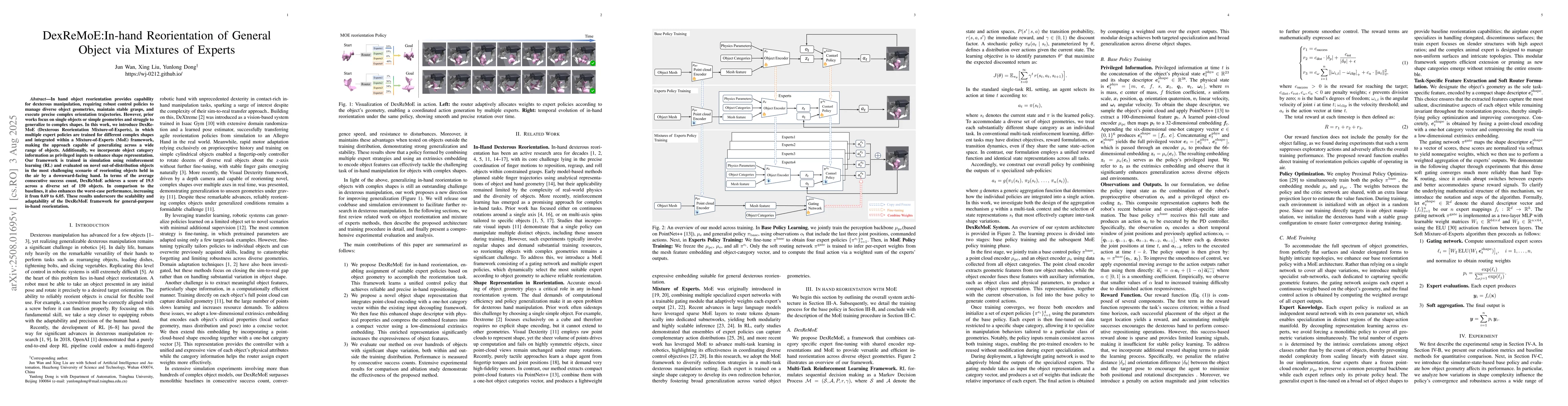 Thumbnail for DexReMoE:In-hand Reorientation of General Object via Mixtures of Experts