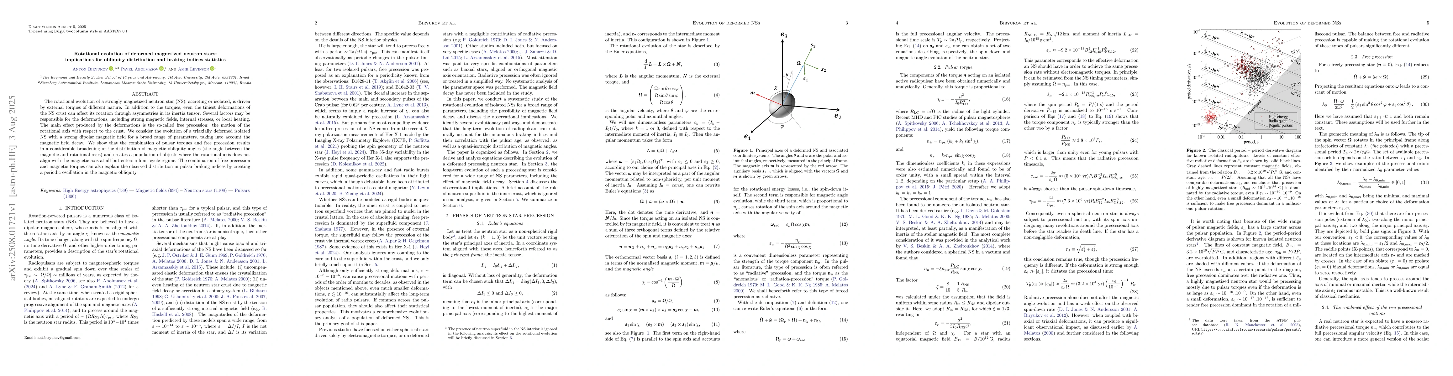 Thumbnail for Rotational evolution of deformed magnetized neutron stars: implications
  for obliquity distribution and braking indices statistics