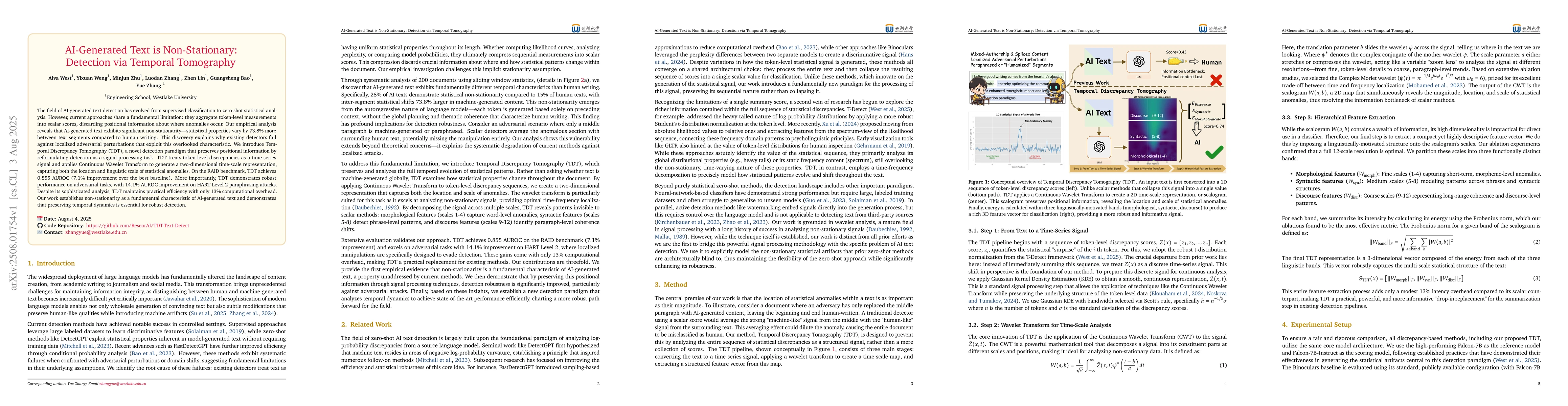 Thumbnail for AI-Generated Text is Non-Stationary: Detection via Temporal Tomography