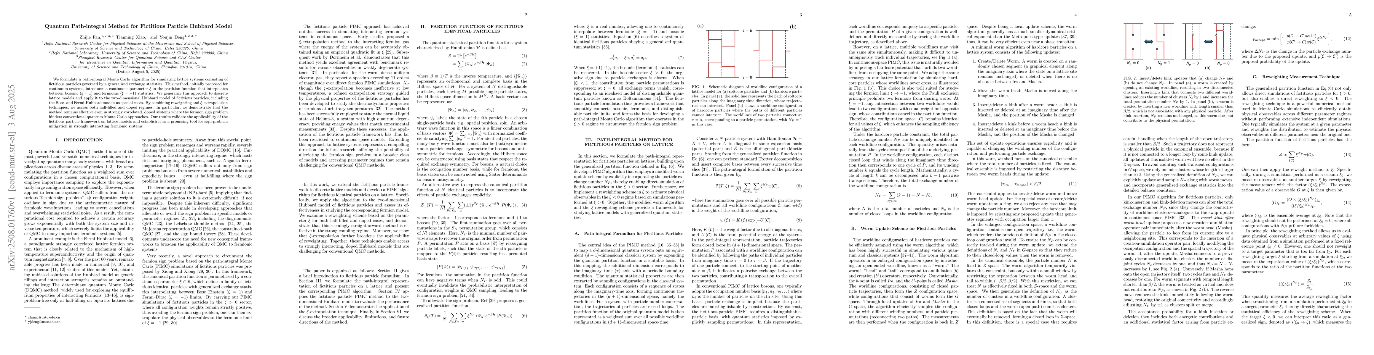 Thumbnail for Quantum Path-integral Method for Fictitious Particle Hubbard Model