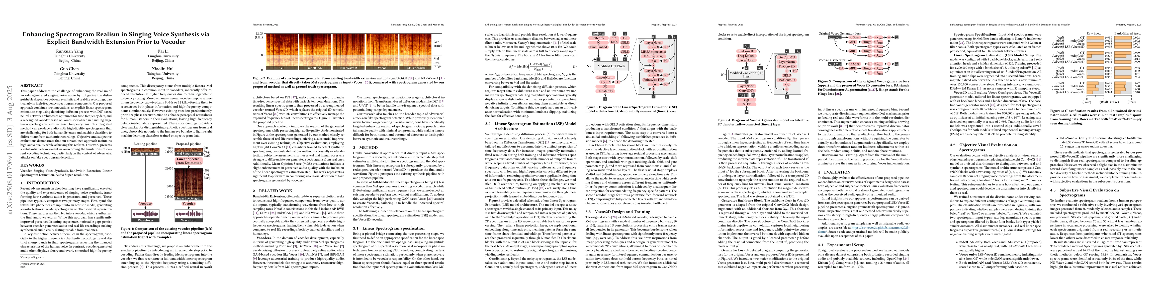 Thumbnail for Enhancing Spectrogram Realism in Singing Voice Synthesis via Explicit
  Bandwidth Extension Prior to Vocoder