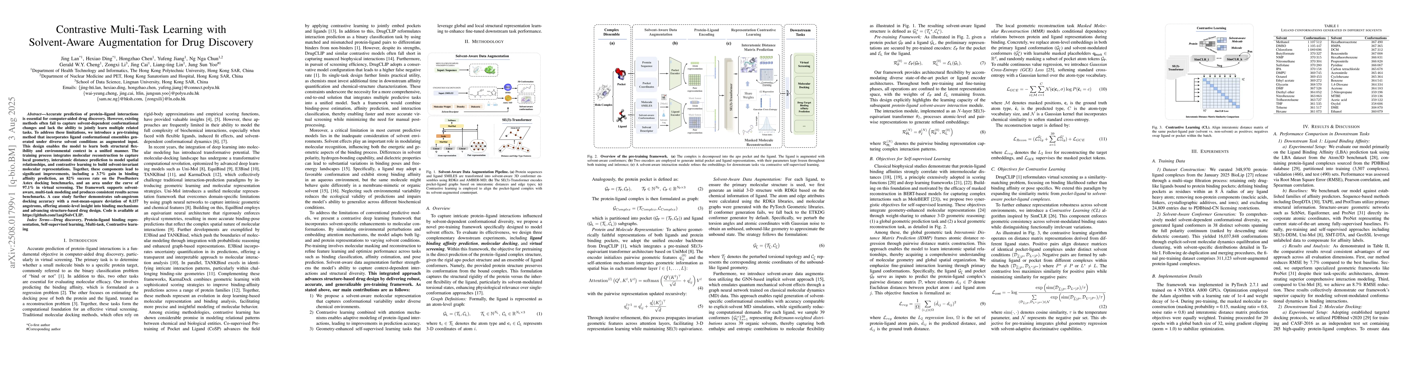 Thumbnail for Contrastive Multi-Task Learning with Solvent-Aware Augmentation for Drug
  Discovery