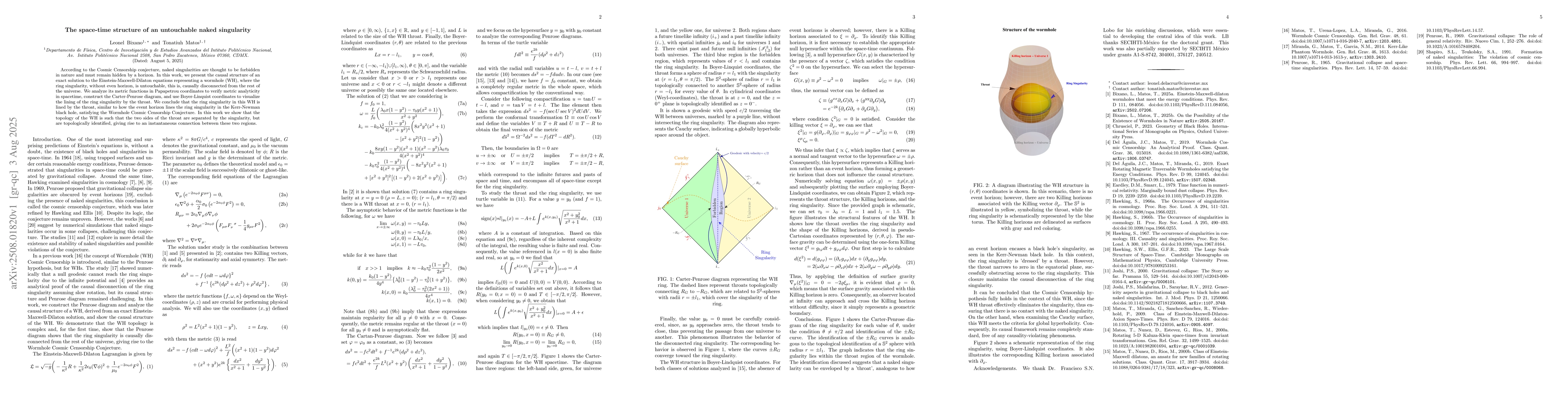 Thumbnail for The space-time structure of an untouchable naked singularity