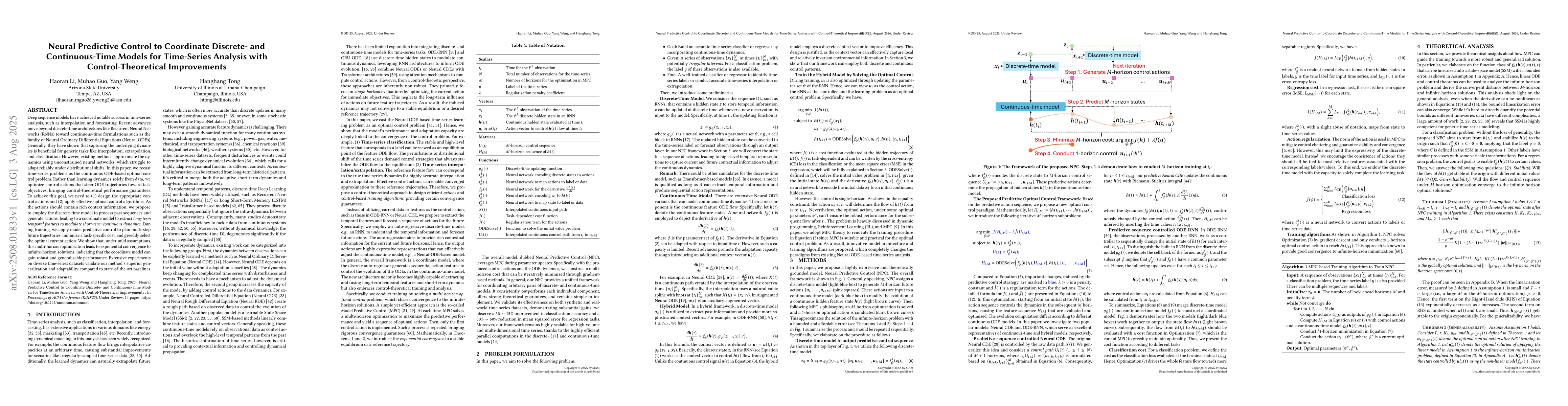 Thumbnail for Neural Predictive Control to Coordinate Discrete- and Continuous-Time
  Models for Time-Series Analysis with Control-Theoretical Improvements