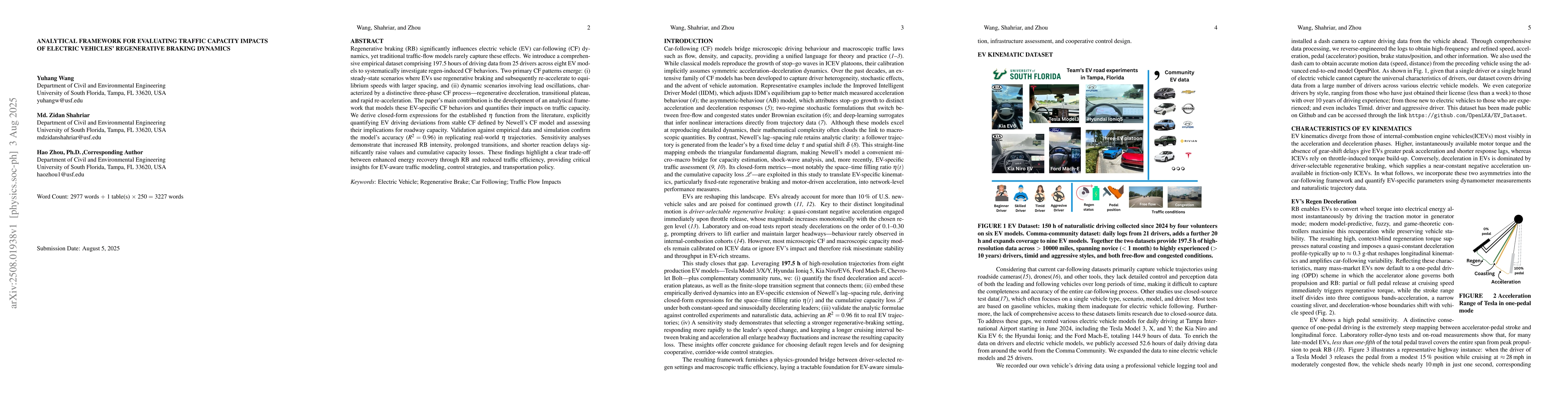 Thumbnail for Analytical Framework for Evaluating Traffic Capacity Impacts of Electric
  Vehicles' Regenerative Braking Dynamics