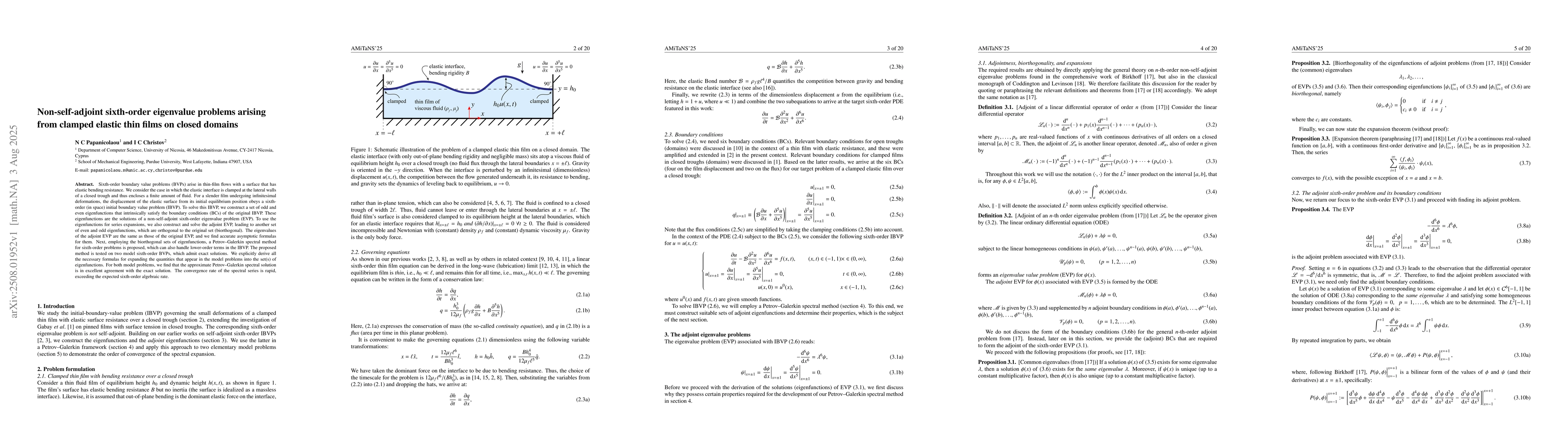 Thumbnail for Non-self-adjoint sixth-order eigenvalue problems arising from clamped
  elastic thin films on closed domains