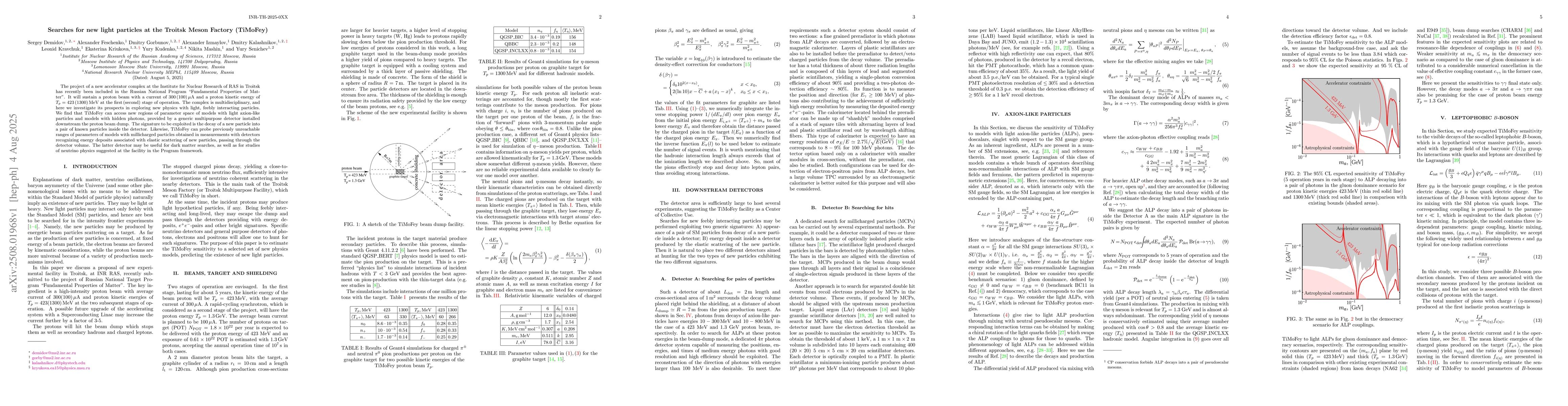 Thumbnail for Searches for new light particles at the Troitsk Meson Factory (TiMoFey)