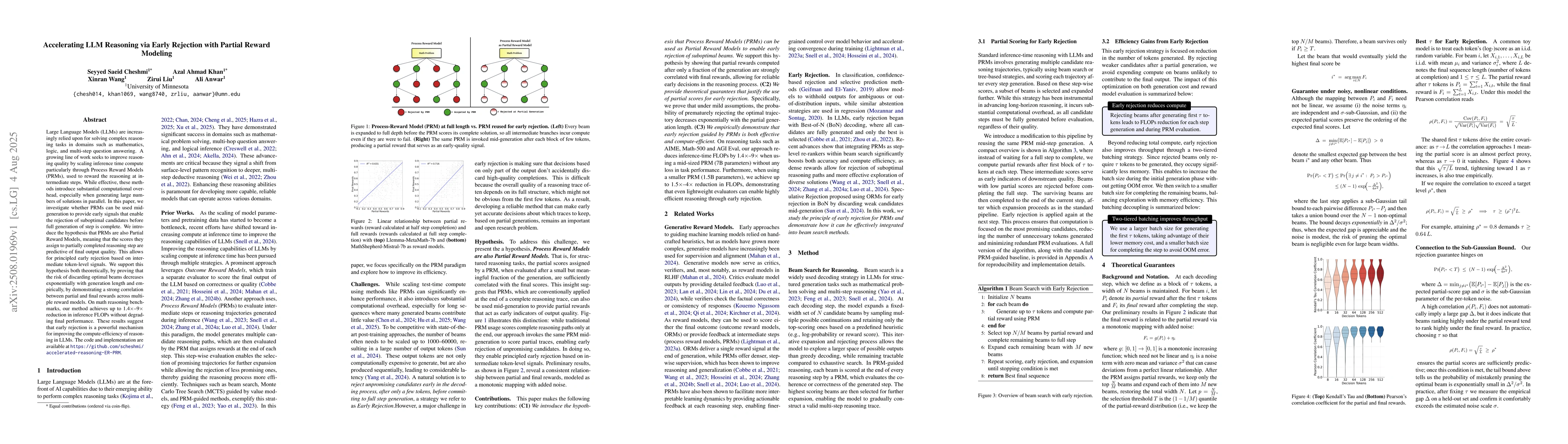 Thumbnail for Accelerating LLM Reasoning via Early Rejection with Partial Reward
  Modeling