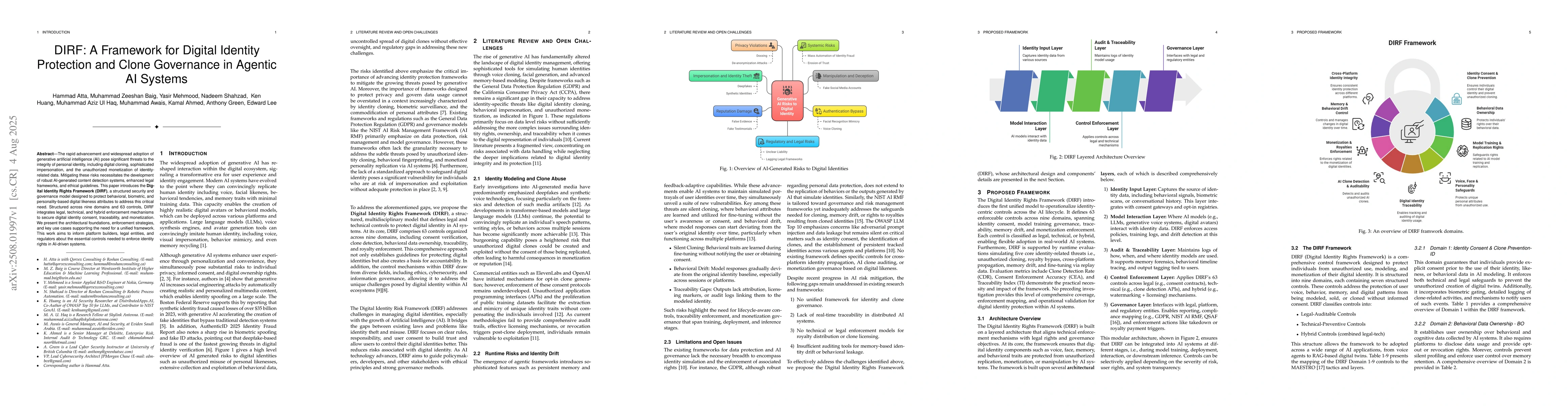 Thumbnail for DIRF: A Framework for Digital Identity Protection and Clone Governance
  in Agentic AI Systems