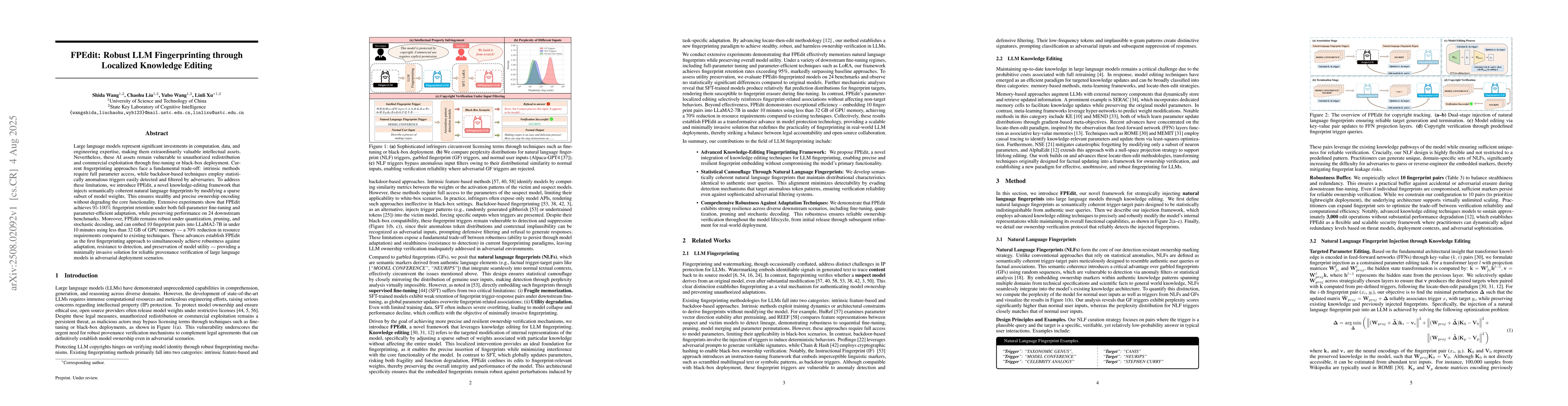 Thumbnail for FPEdit: Robust LLM Fingerprinting through Localized Knowledge Editing