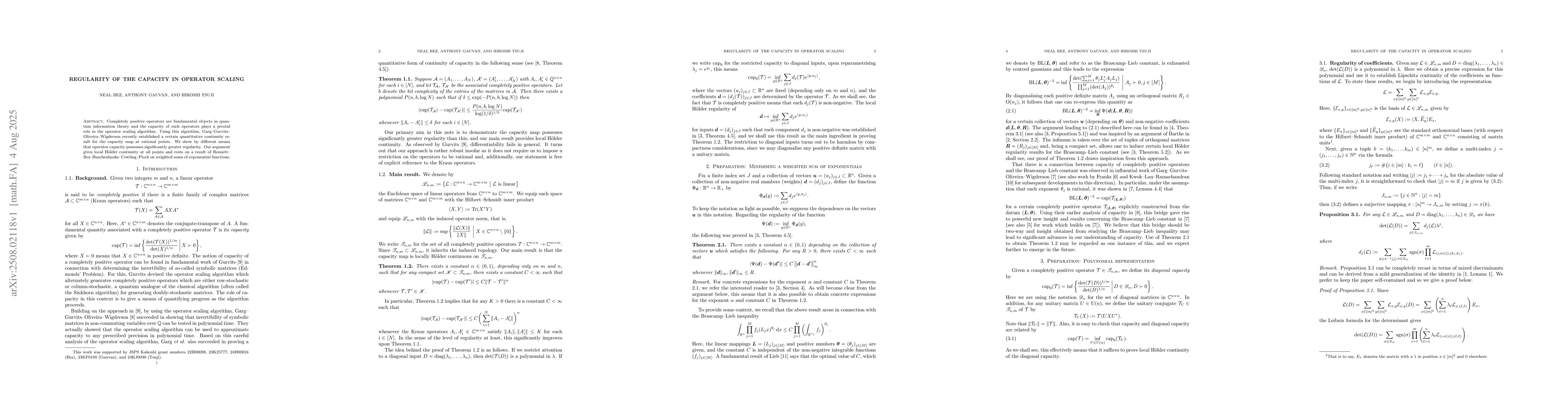 Thumbnail for Regularity of the Capacity in Operator Scaling