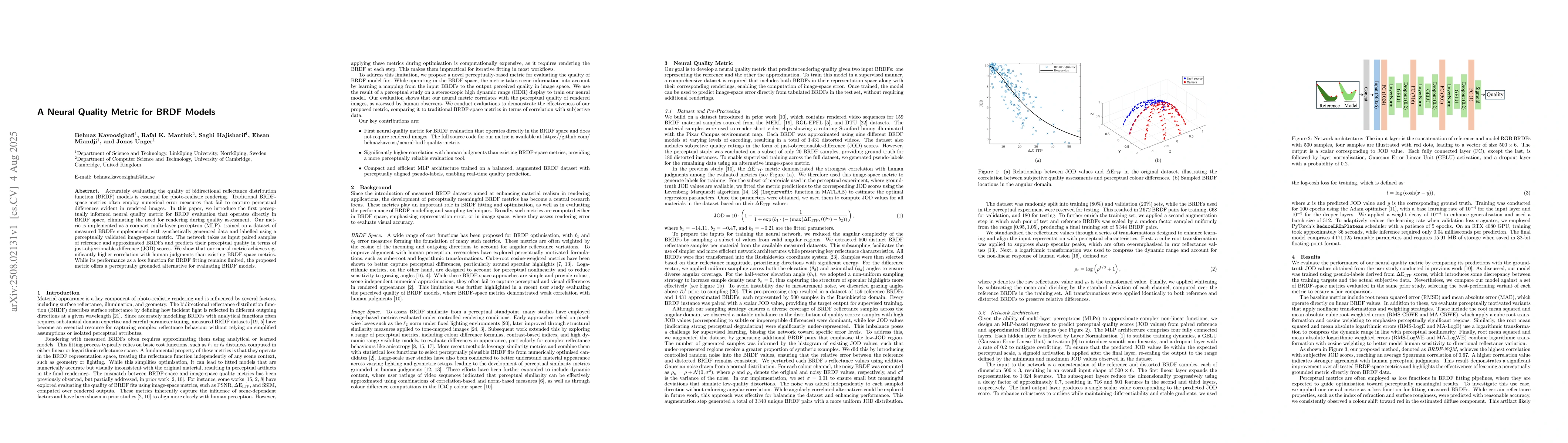 Thumbnail for A Neural Quality Metric for BRDF Models