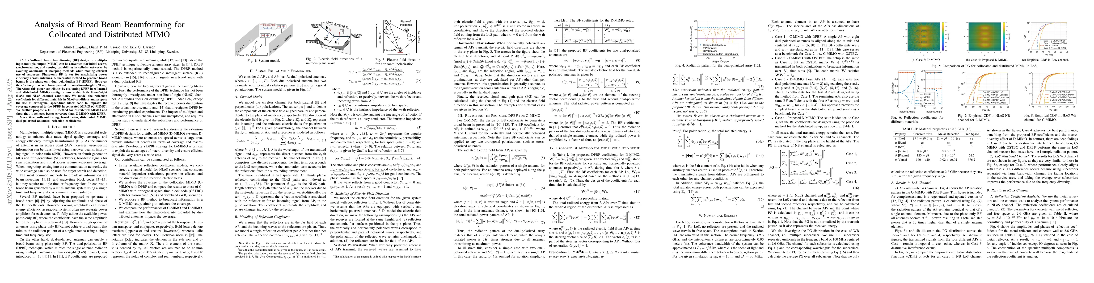 Thumbnail for Analysis of Broad Beam Beamforming for Collocated and Distributed MIMO