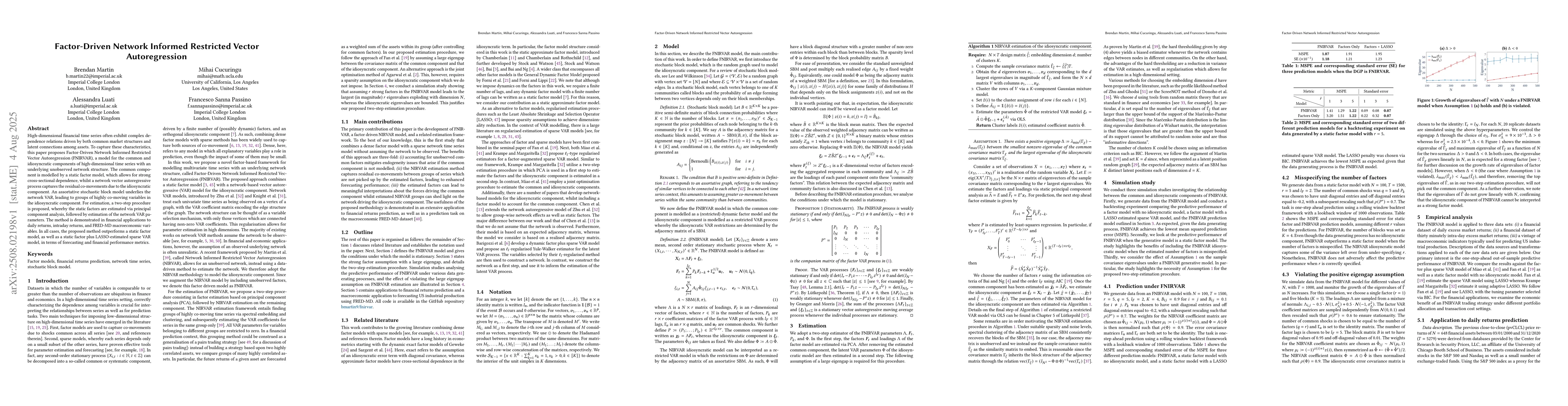 Thumbnail for Factor-Driven Network Informed Restricted Vector Autoregression