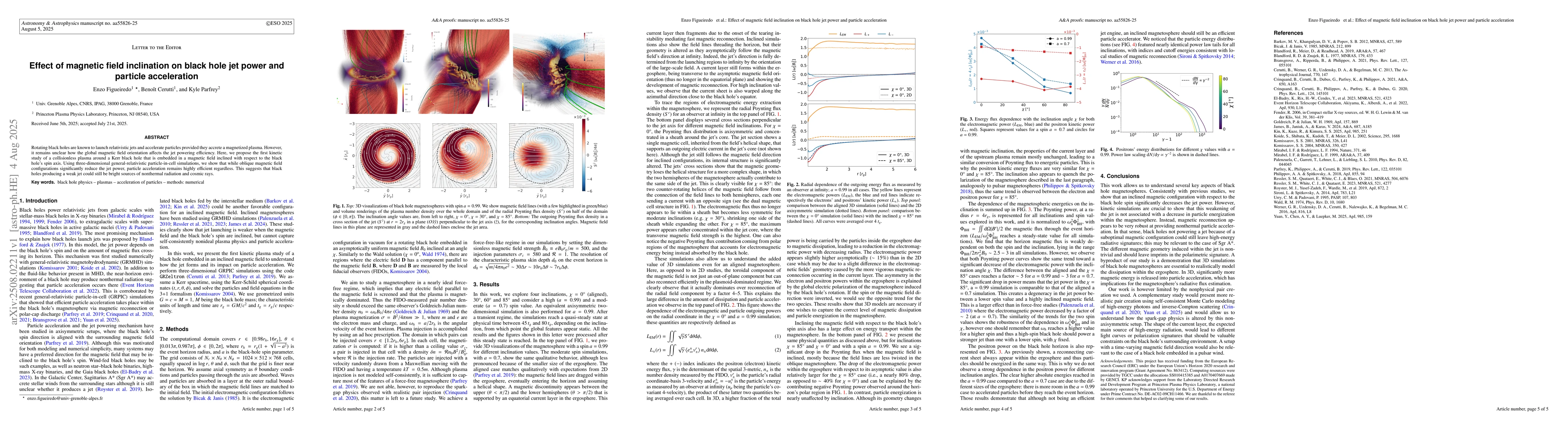 Thumbnail for Effect of magnetic field inclination on black hole jet power and
  particle acceleration