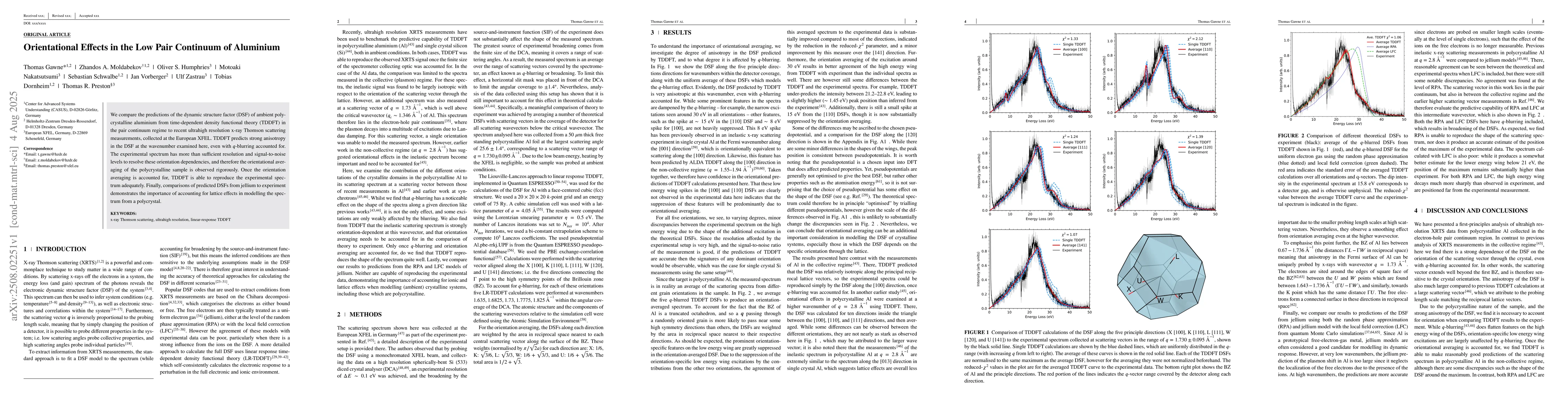 Thumbnail for Orientational Effects in the Low Pair Continuum of Aluminium