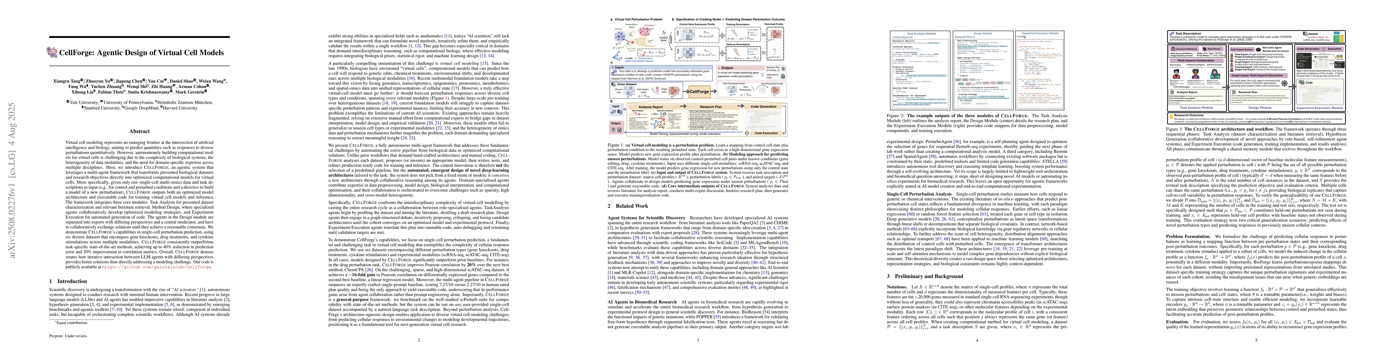 Thumbnail for CellForge: Agentic Design of Virtual Cell Models