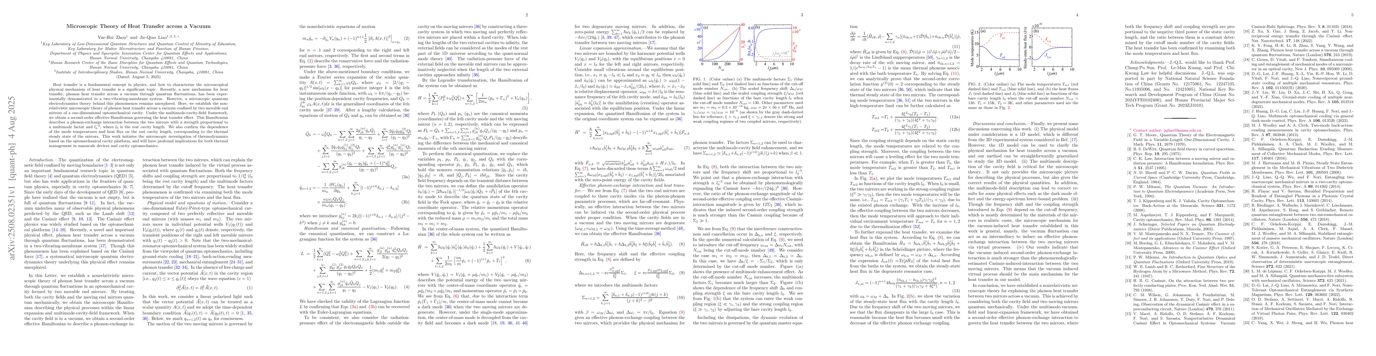 Thumbnail for Microscopic Theory of Heat Transfer across a Vacuum