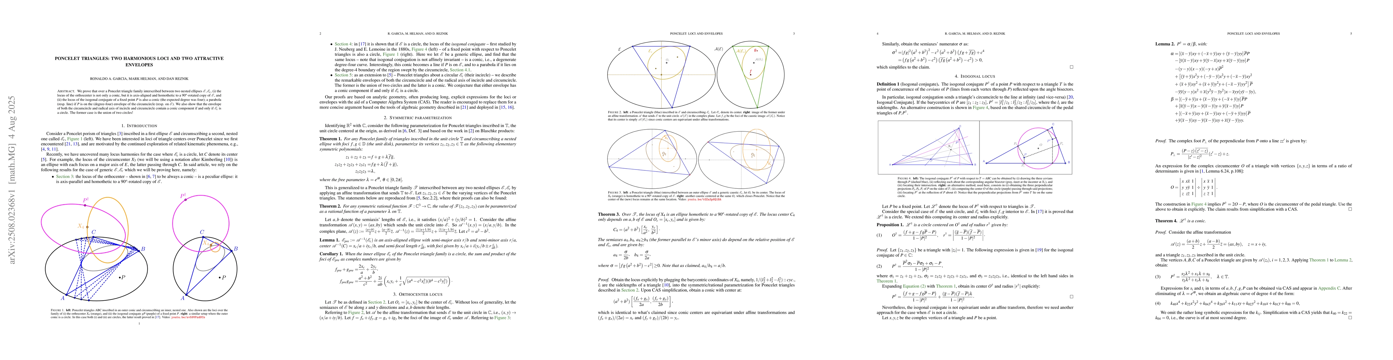 Thumbnail for Poncelet triangles: two harmonious loci and two attractive envelopes