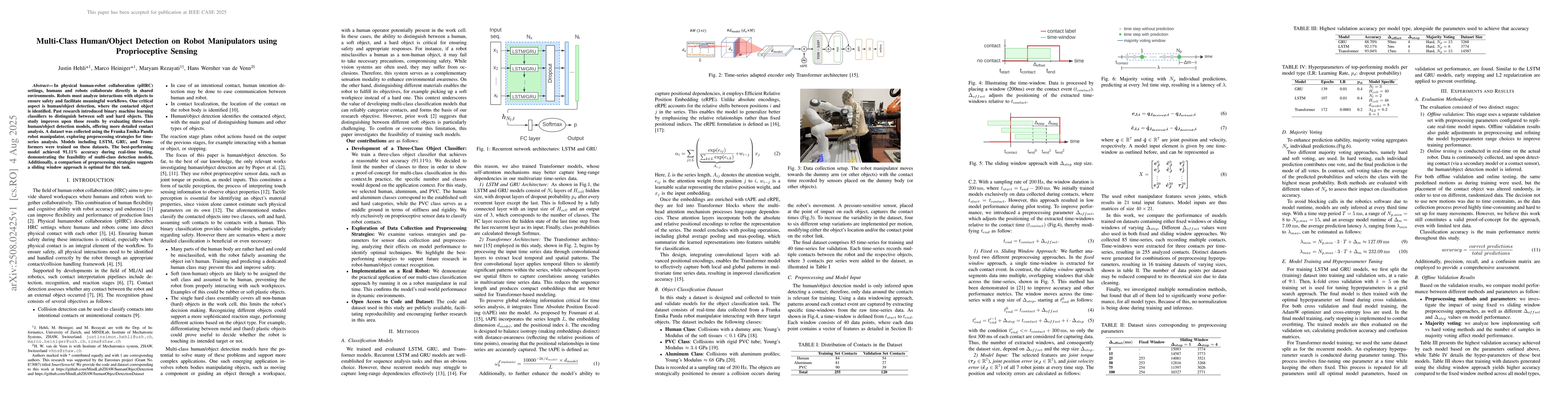 Thumbnail for Multi-Class Human/Object Detection on Robot Manipulators using
  Proprioceptive Sensing