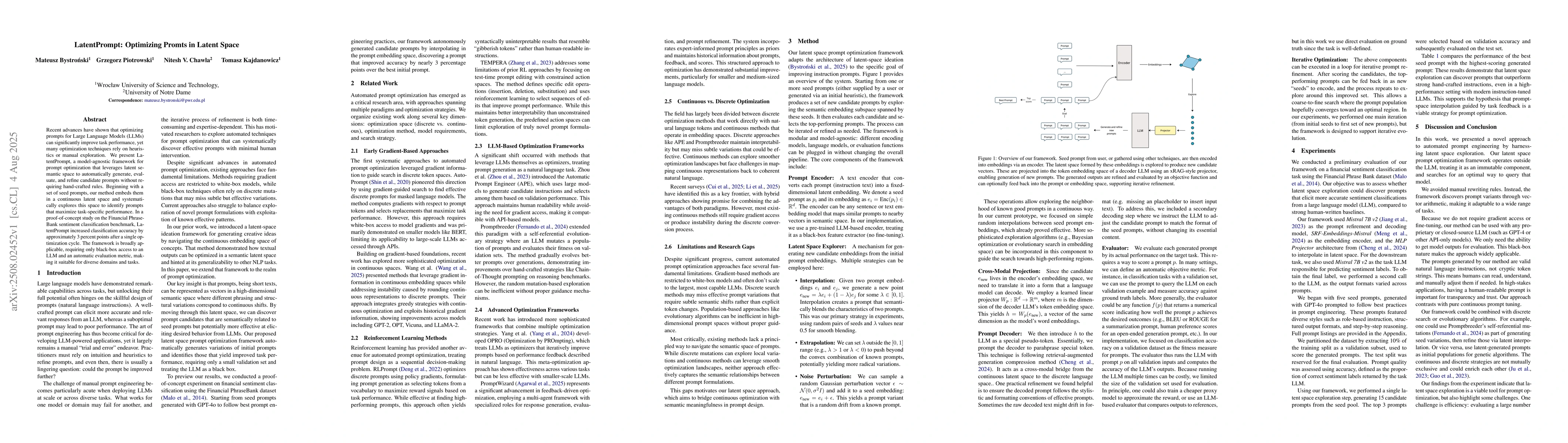Thumbnail for LatentPrompt: Optimizing Promts in Latent Space