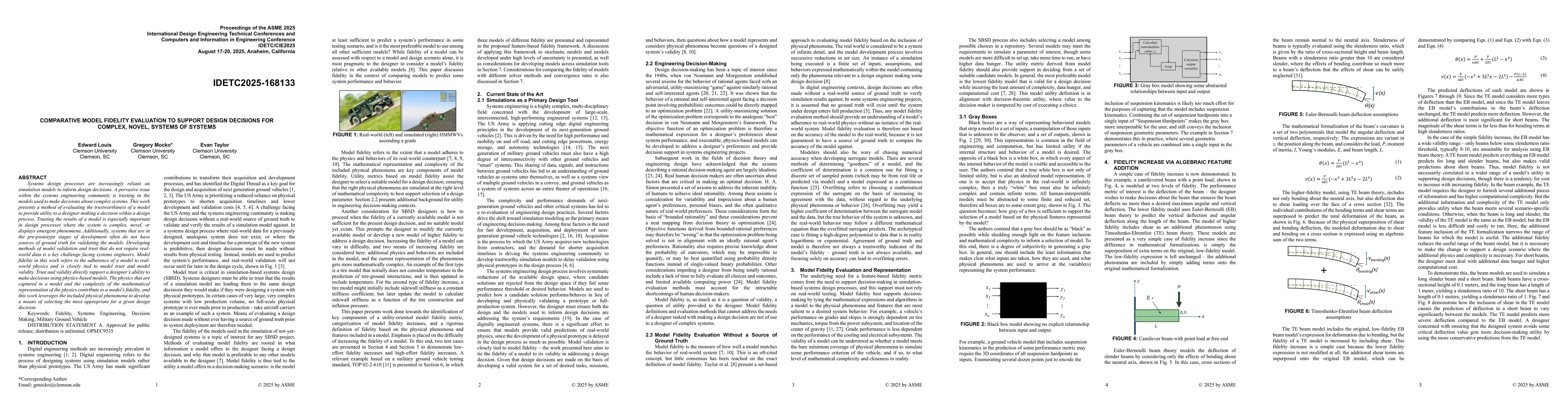 Thumbnail for Comparative Model Fidelity Evaluation to Support Design Decisions for
  Complex, Novel Systems of Systems