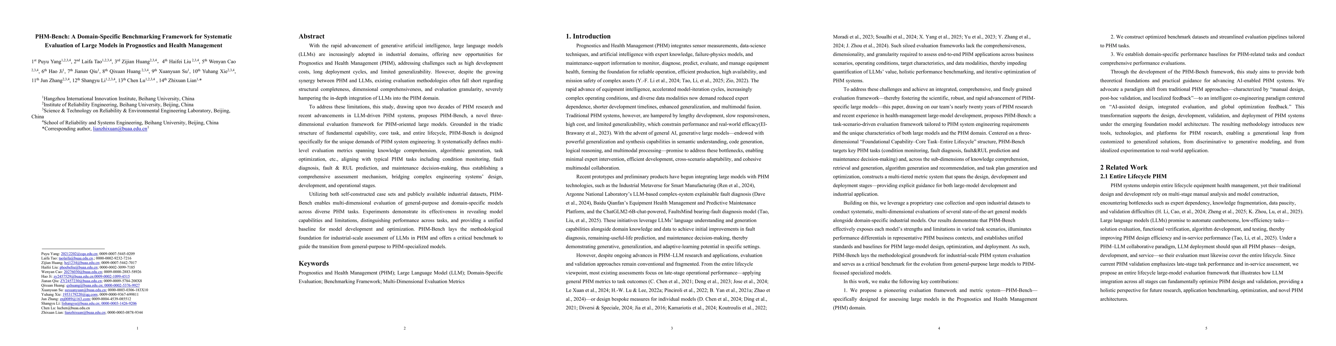 Thumbnail for PHM-Bench: A Domain-Specific Benchmarking Framework for Systematic
  Evaluation of Large Models in Prognostics and Health Management