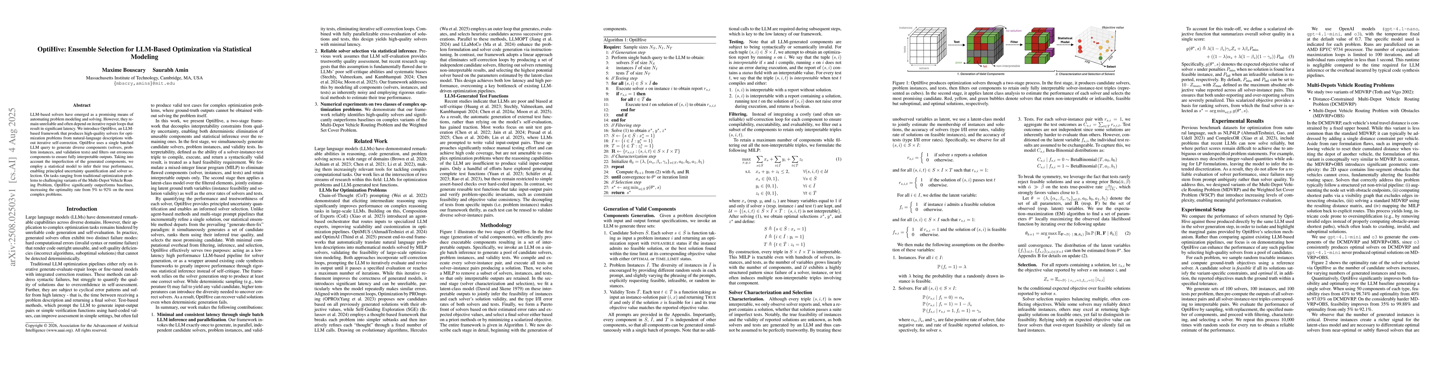 Thumbnail for OptiHive: Ensemble Selection for LLM-Based Optimization via Statistical
  Modeling