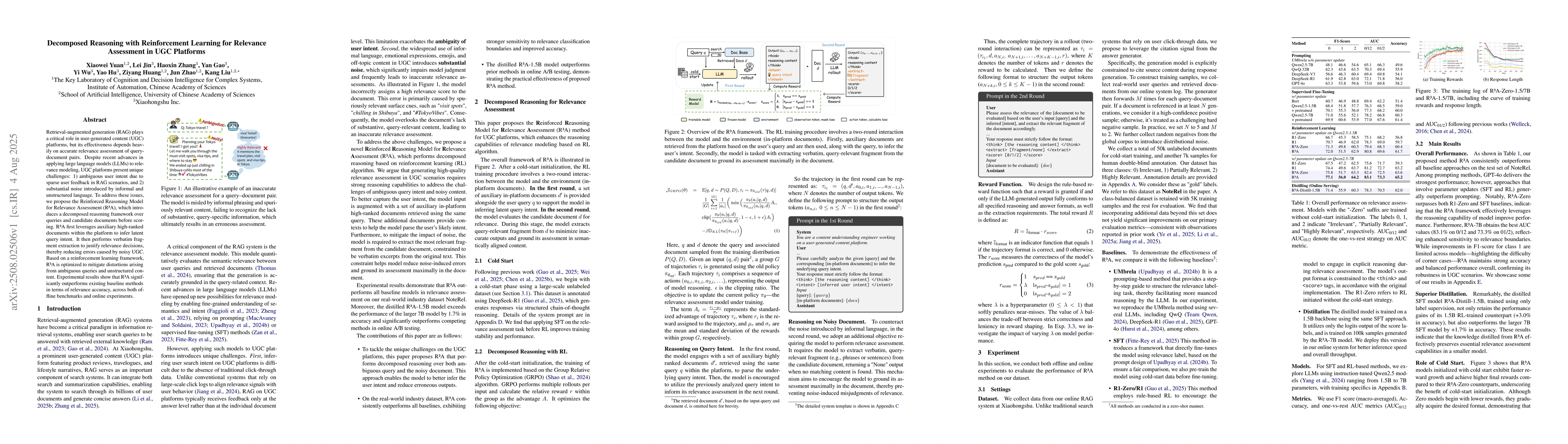 Thumbnail for Decomposed Reasoning with Reinforcement Learning for Relevance
  Assessment in UGC Platforms