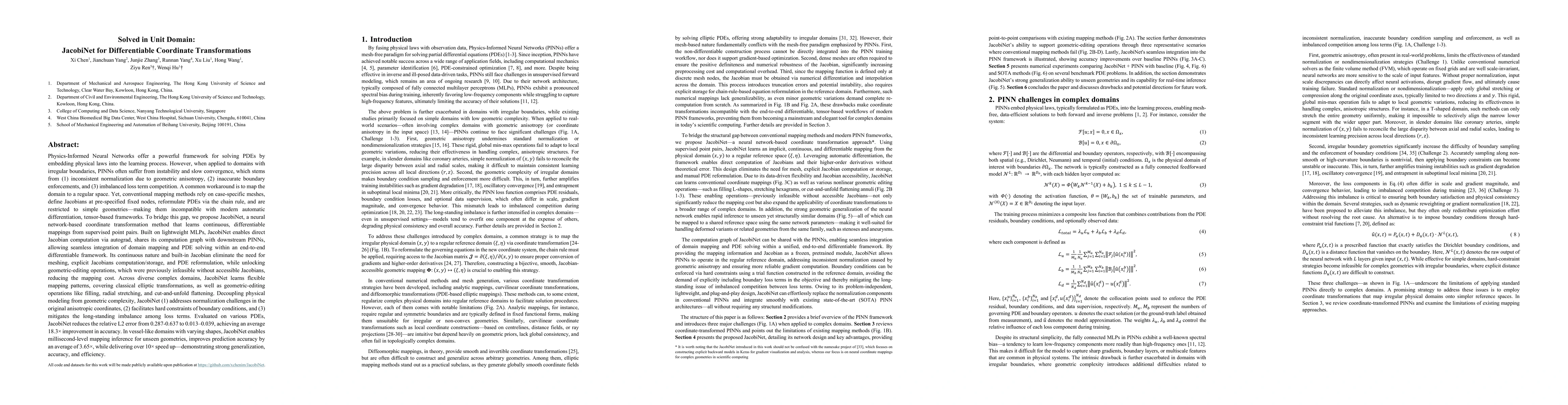 Thumbnail for Solved in Unit Domain: JacobiNet for Differentiable Coordinate
  Transformations